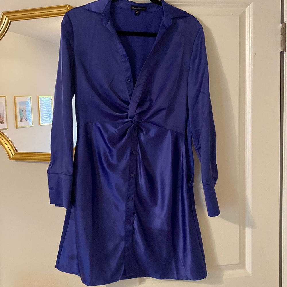 Never worn satin twist dress.